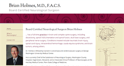 Desktop Screenshot of neurosurgeonholmes.com